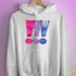 Bisexual Pride Exclamation Points Hoodie - White